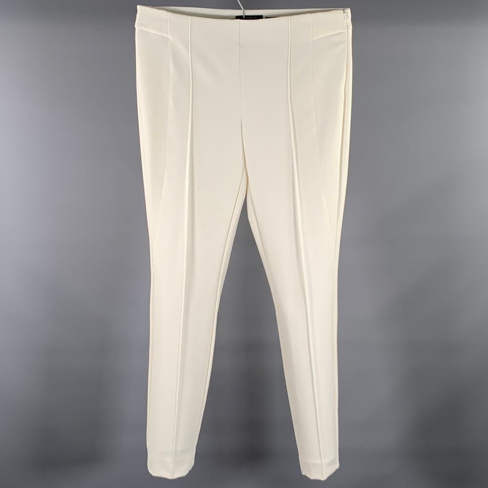 LAFAYETTE 148 Size 8 White Polyamide Bend Trouser Cut Casual Pants